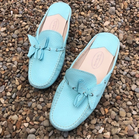 TALBOTS Slip On Mint Gisele Leather Loafers Slides Flats BUTTERFLY SHOES 5.5 B‍‍ - Picture 10 of 16
